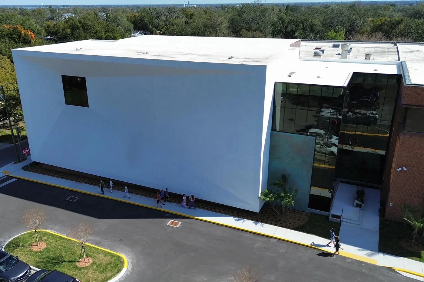 Ashley Gibson Barnett Museum of Art: From above, on the Florida Southern campus